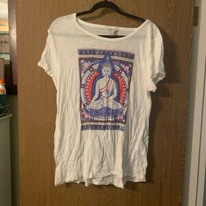 Lucky Lotus white Buddha shirt